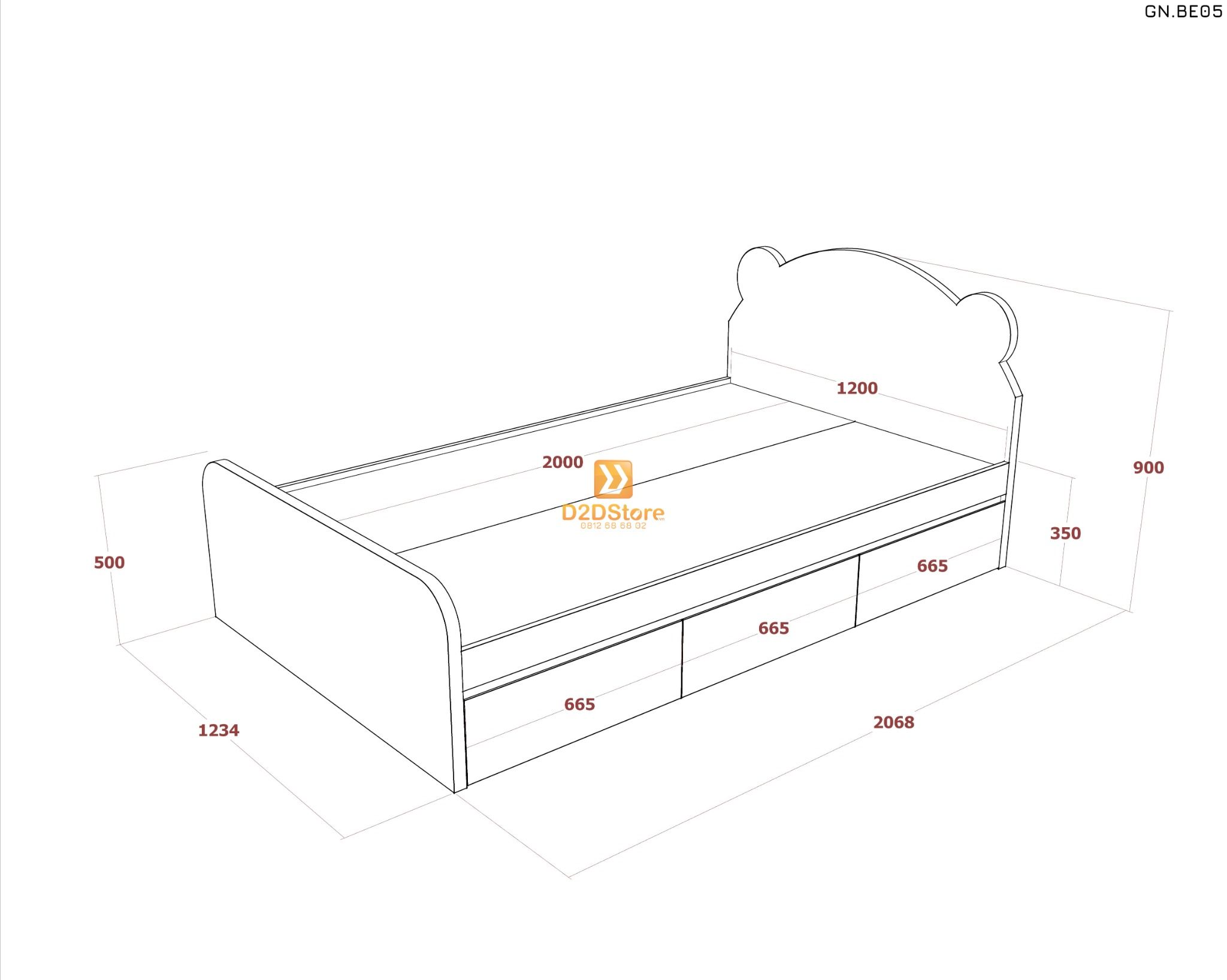  Giường ngủ cho bé GN.BE05 