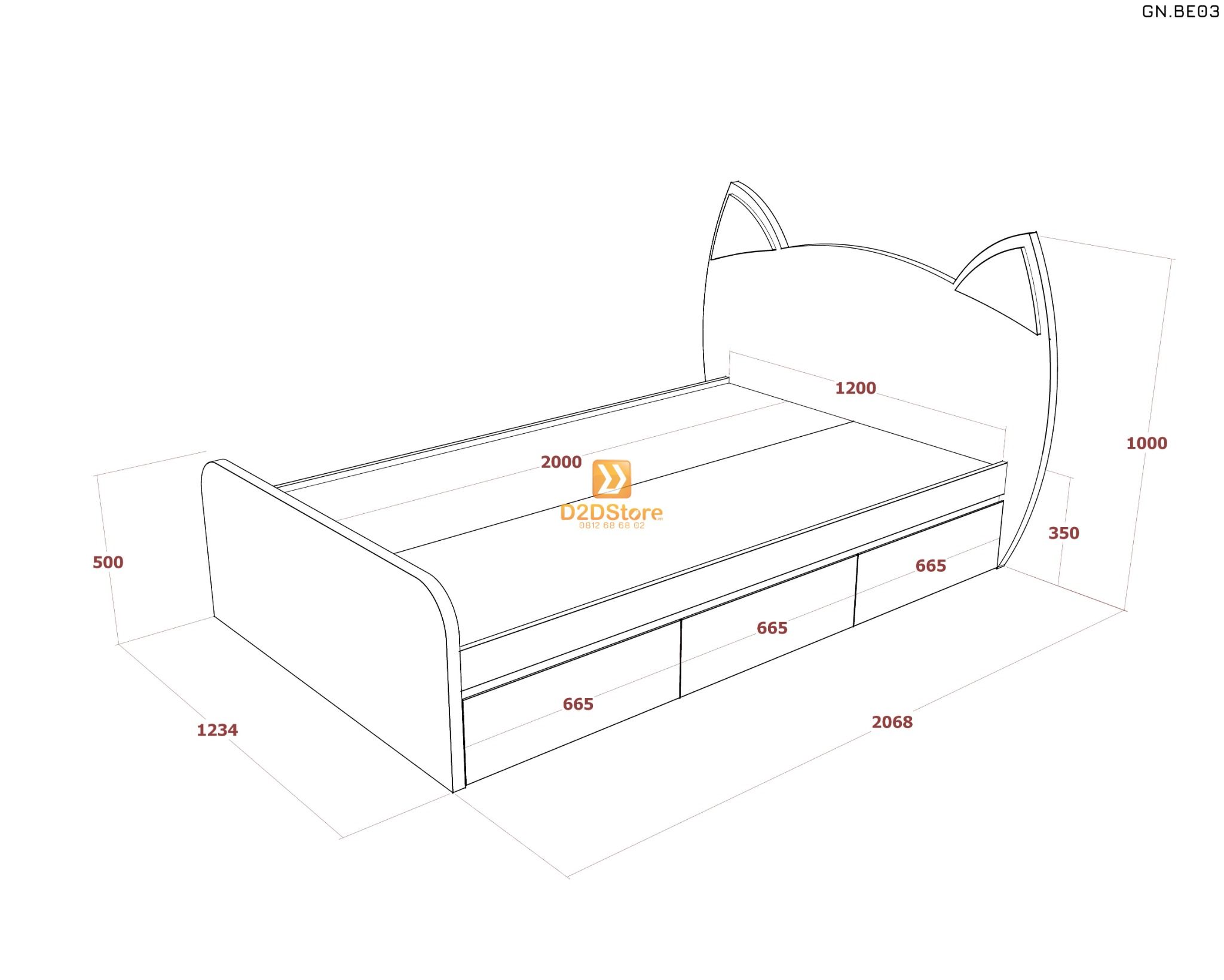  Giường ngủ cho bé GN.BE03 