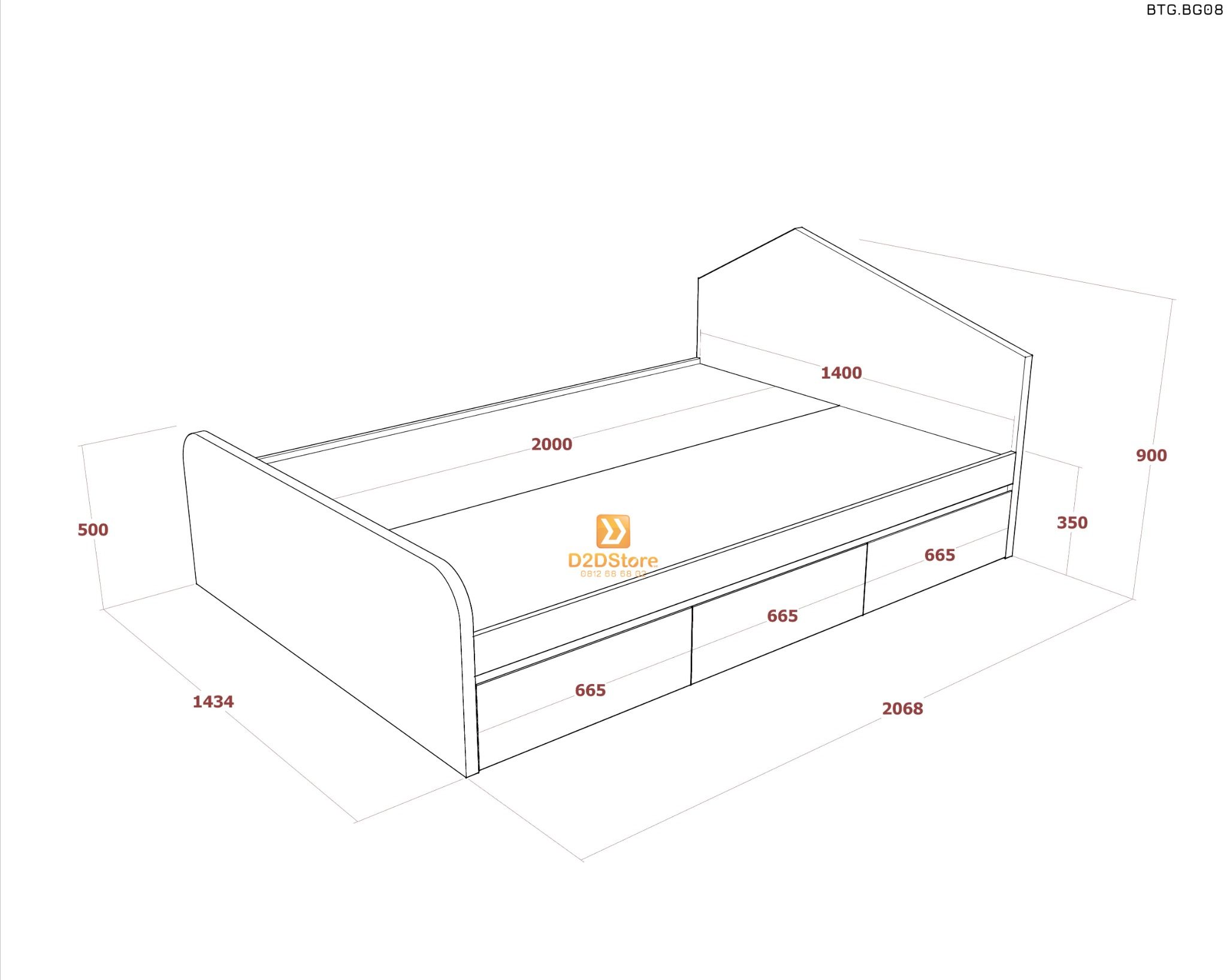  Bộ giường tủ phòng ngủ bé gái BTG.BG08 