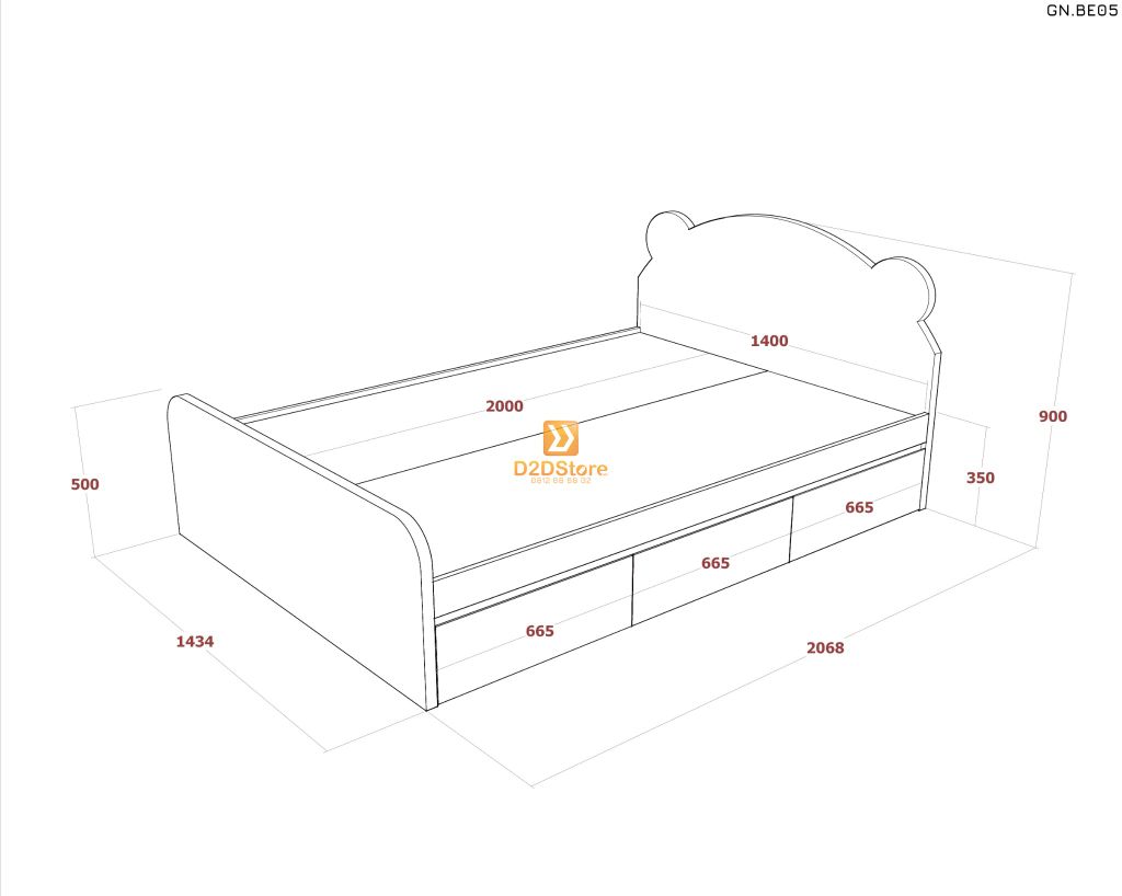 Giường ngủ cho bé GN.BE05