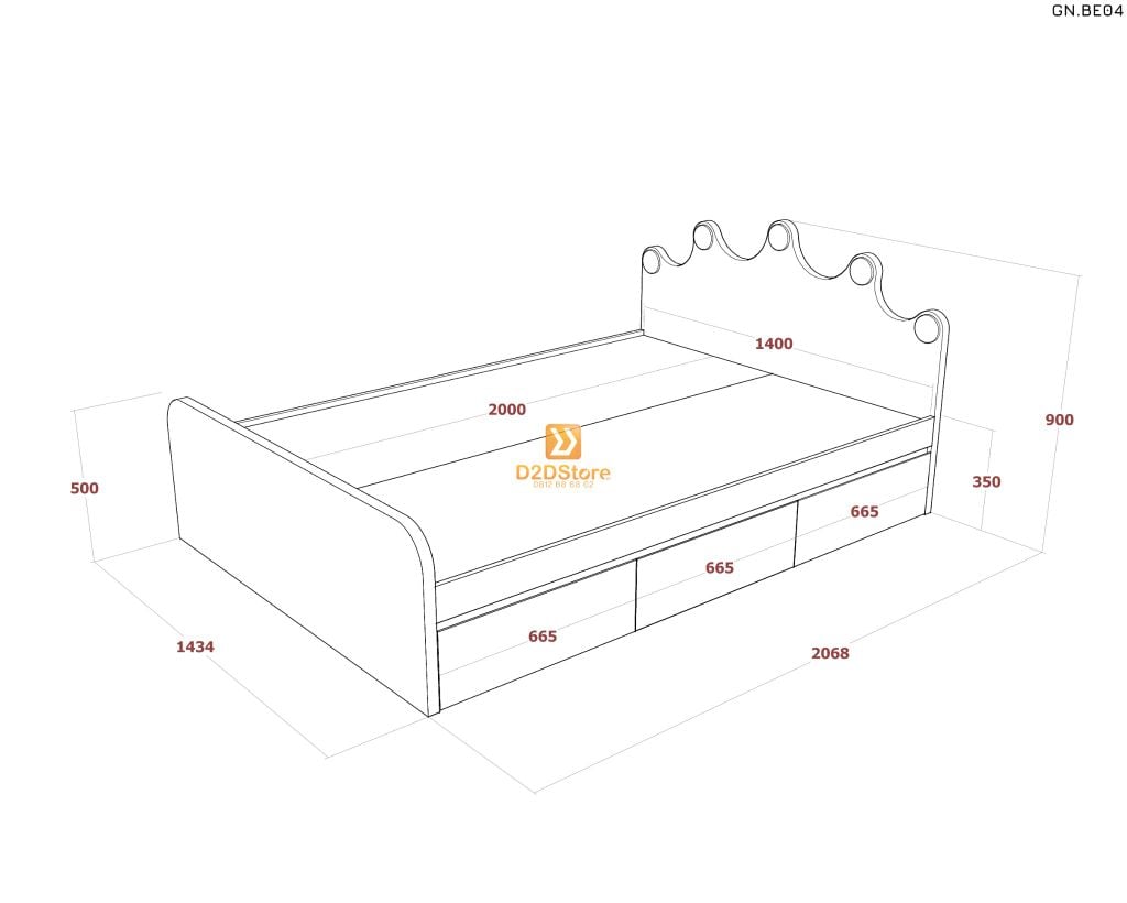 Giường ngủ cho bé GN.BE04