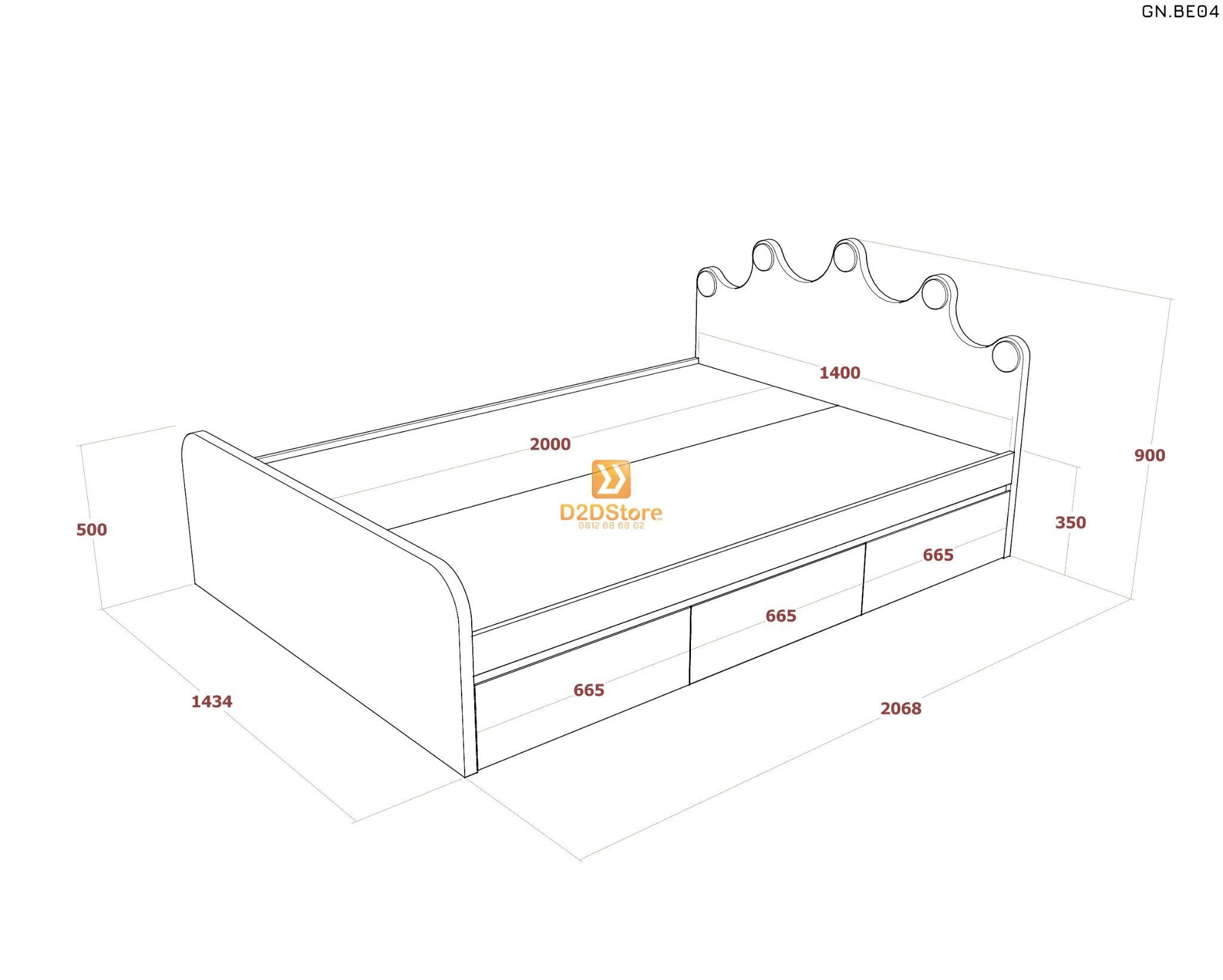  Giường ngủ cho bé GN.BE04 