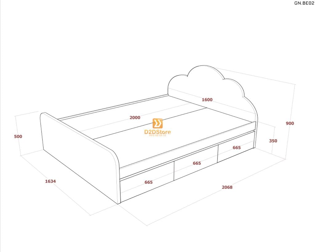 Giường ngủ cho bé GN.BE02