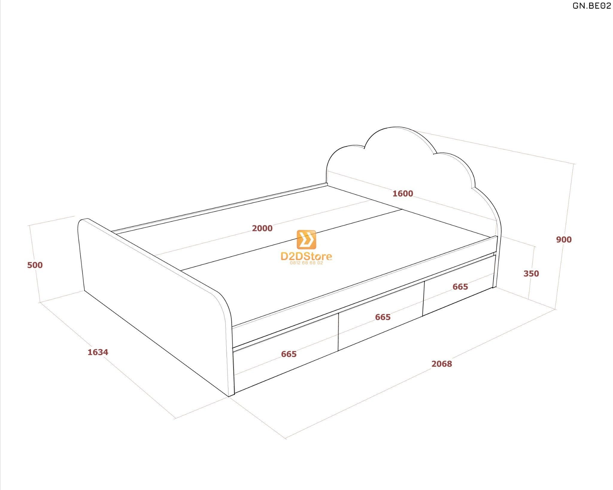  Giường ngủ cho bé GN.BE02 