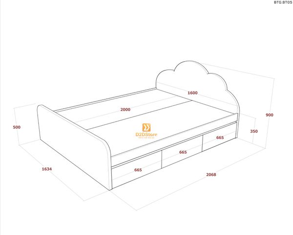 Bộ giường tủ phòng ngủ bé trai BTG.BT02