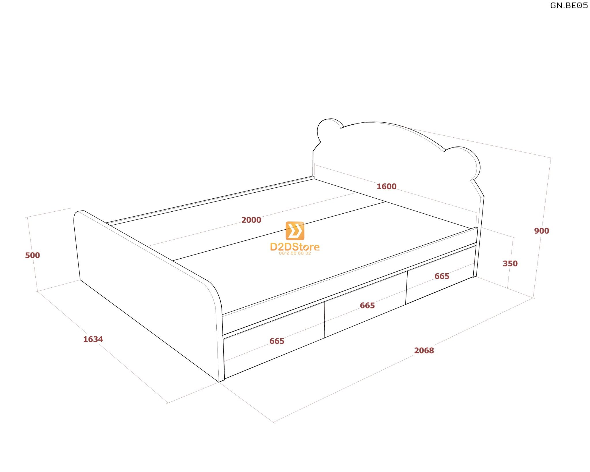  Giường ngủ cho bé GN.BE05 