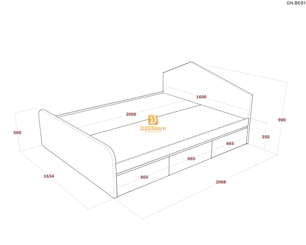 Giường ngủ cho bé GN.BE01