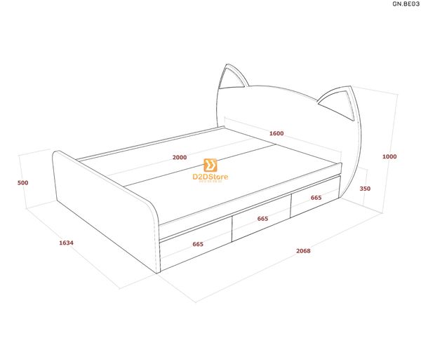 Giường ngủ cho bé GN.BE03