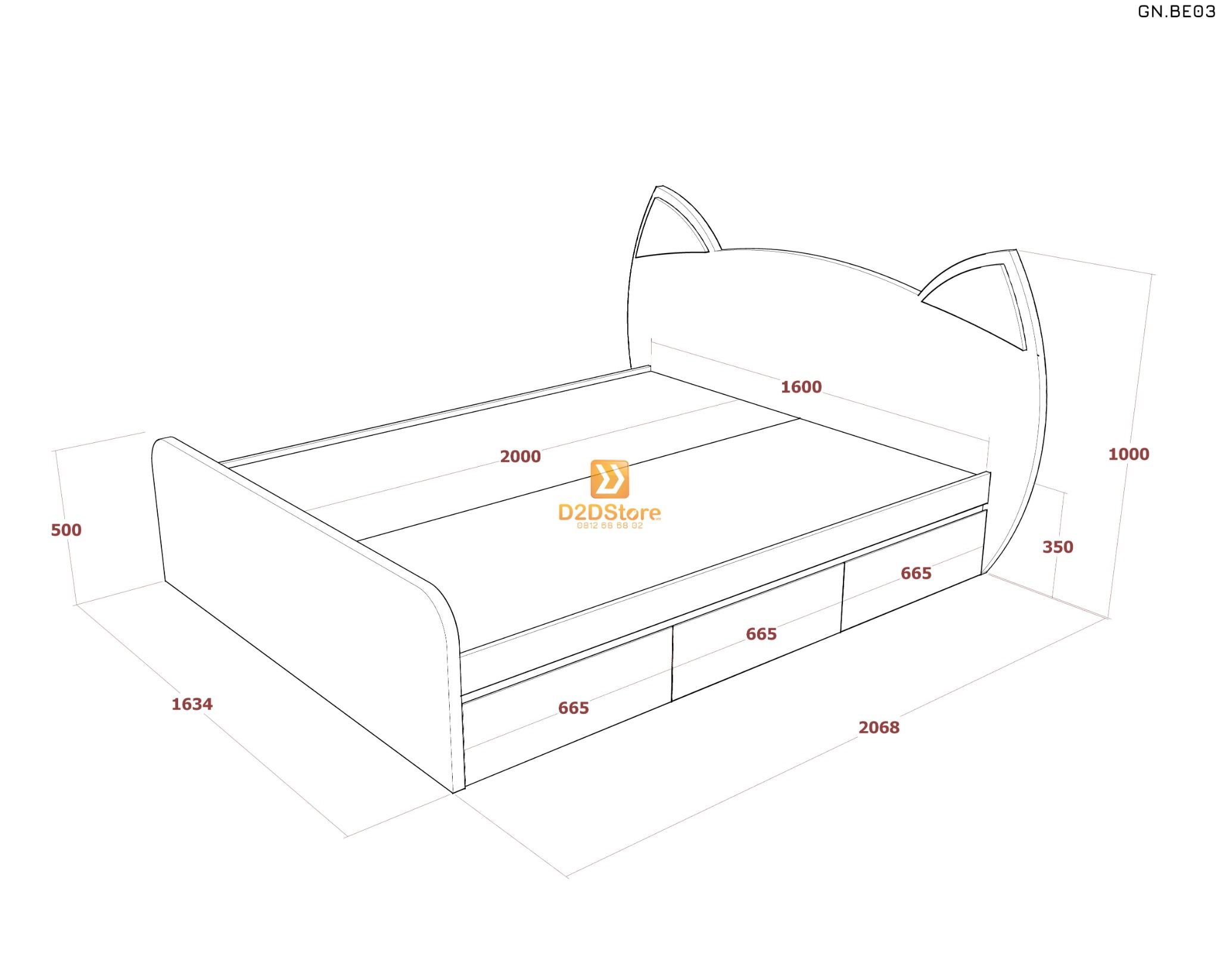  Giường ngủ cho bé GN.BE03 