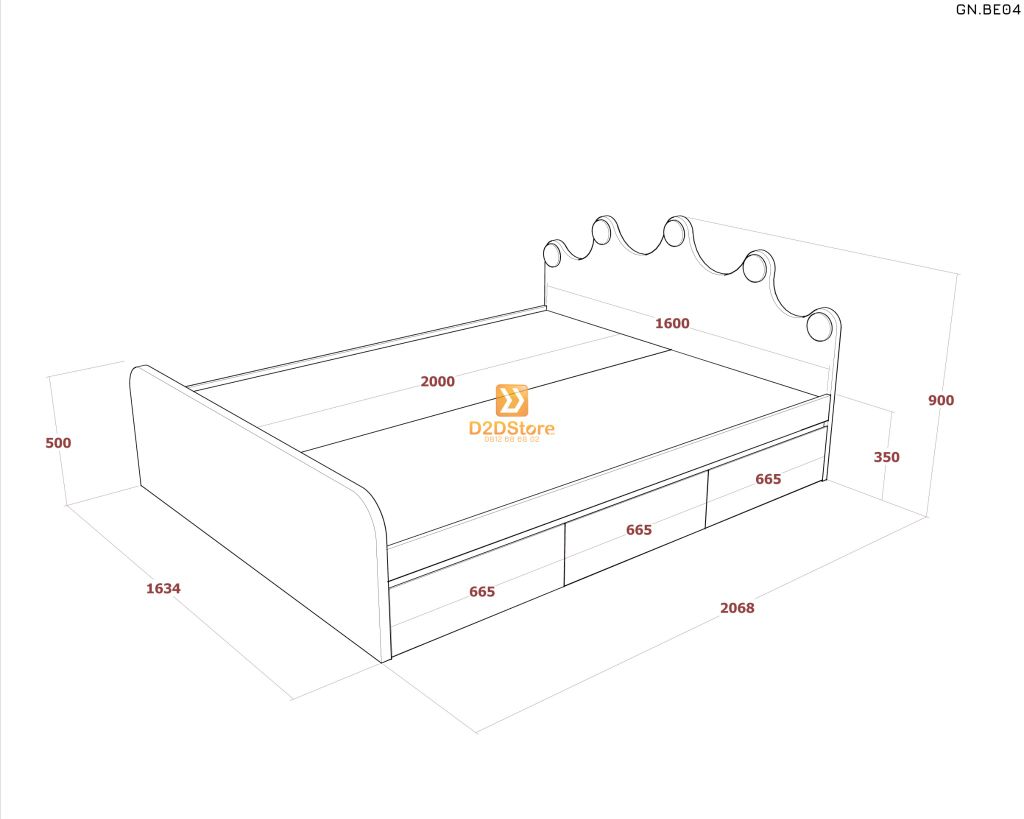 Giường ngủ cho bé GN.BE04