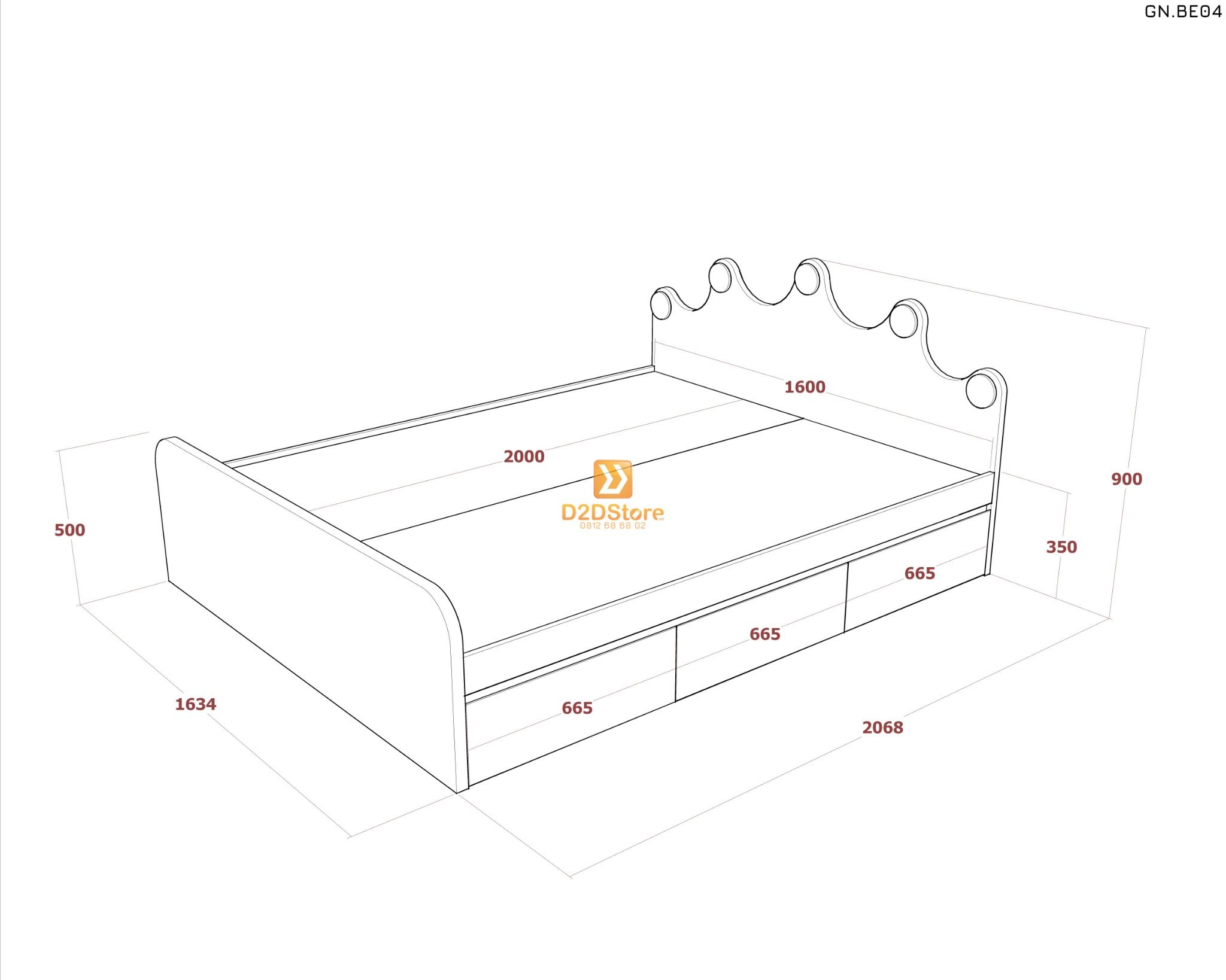  Giường ngủ cho bé GN.BE04 