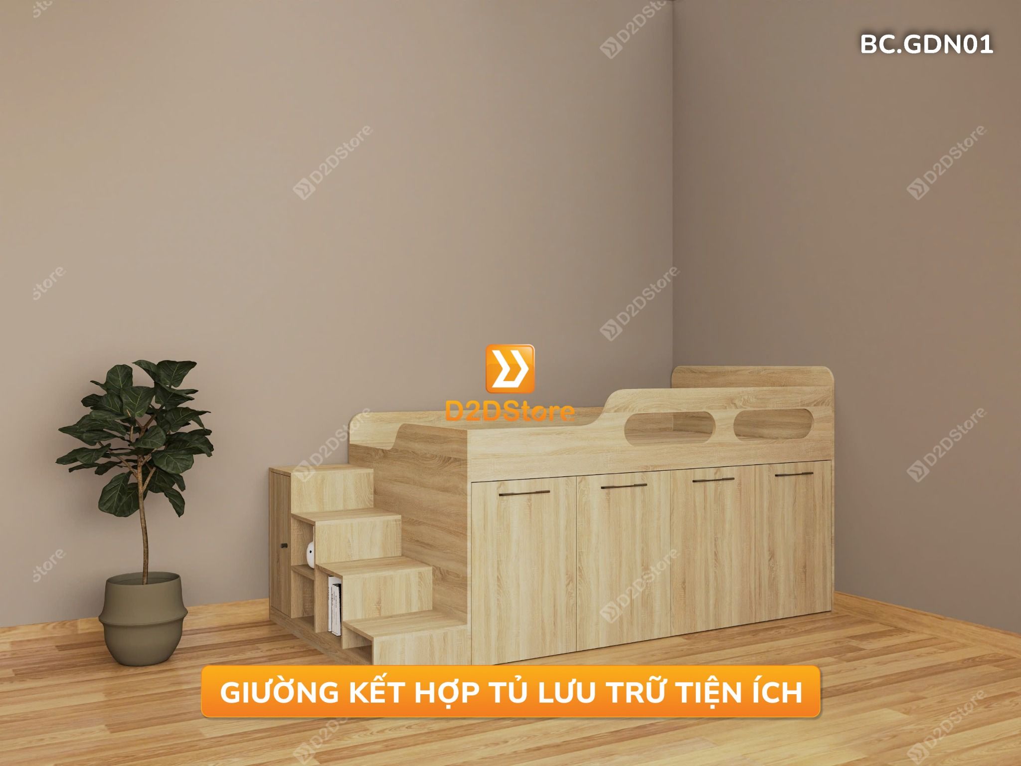  Giường đa năng kết hợp tủ kéo và bàn học mã BC.GDN01 