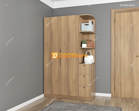 Tủ quần áo gỗ phủ melamine cánh mở TA.MCM01