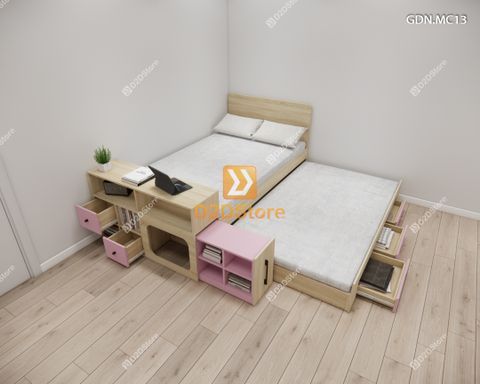 Giường kéo 2 tầng mẹ bồng con GDN.MC13
