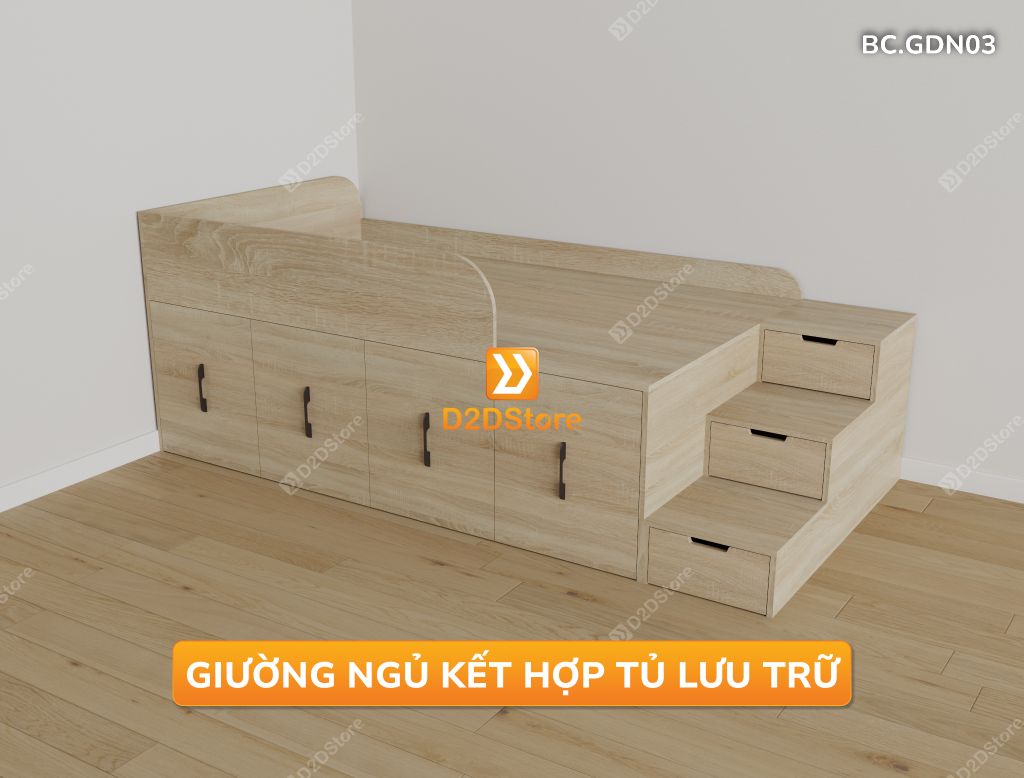 Giường đa năng thông minh nhiều kích thước mã BC.GDN03 - Ảnh 2