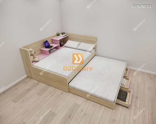 Giường kéo 2 tầng mẹ bồng con GDN.MC01
