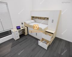 Giường ngủ kết hợp bàn học tủ áo GDN.BT03