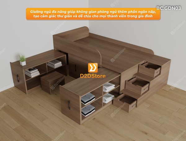 Giường đa năng thông minh nhiều kích thước mã BC.GDN03