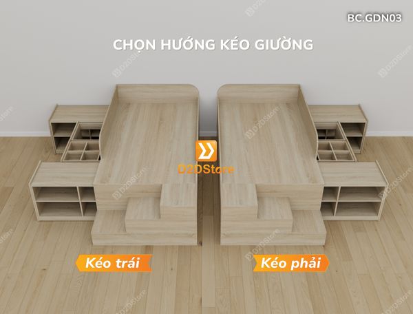 Giường đa năng thông minh nhiều kích thước mã BC.GDN03