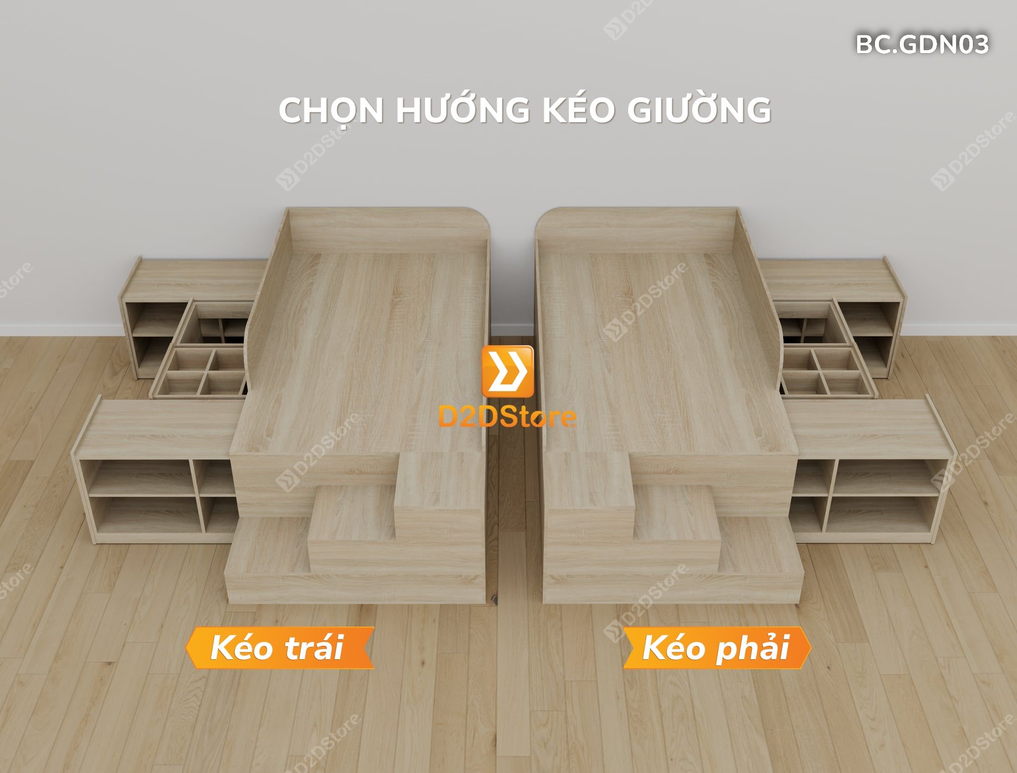  Giường đa năng thông minh nhiều kích thước mã BC.GDN03 