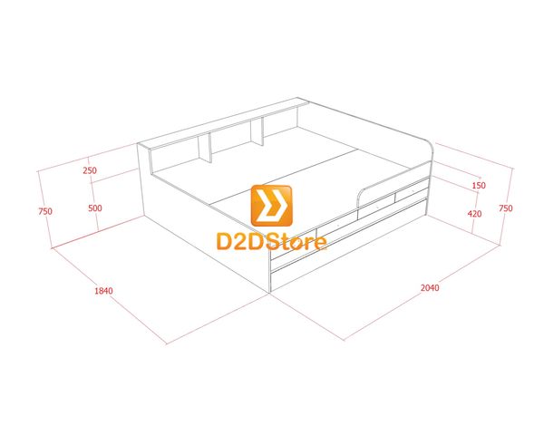 Giường kéo 2 tầng mẹ bồng con GDN.MC16