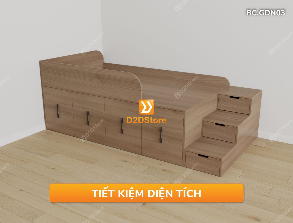 Giường đa năng thông minh nhiều kích thước mã BC.GDN03 - Ảnh 5