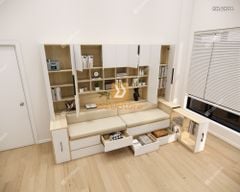 Ghế Bench kết hợp tủ kệ sách GB.KS01