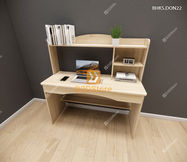 Bàn học đơn cho bé có kệ sách BHKS.DON22