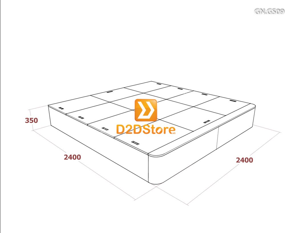 Giường ngủ dạng bục đa năng GN.GS09