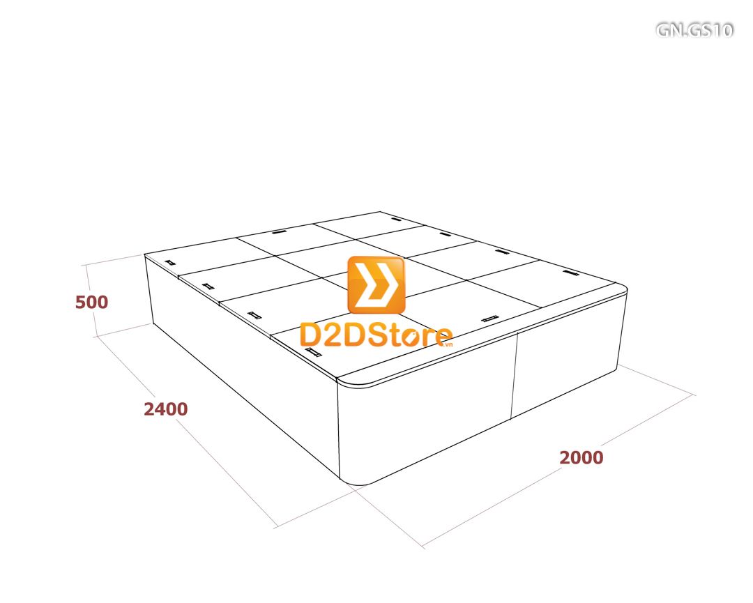  Giường ngủ dạng bục đa năng GN.GS10 