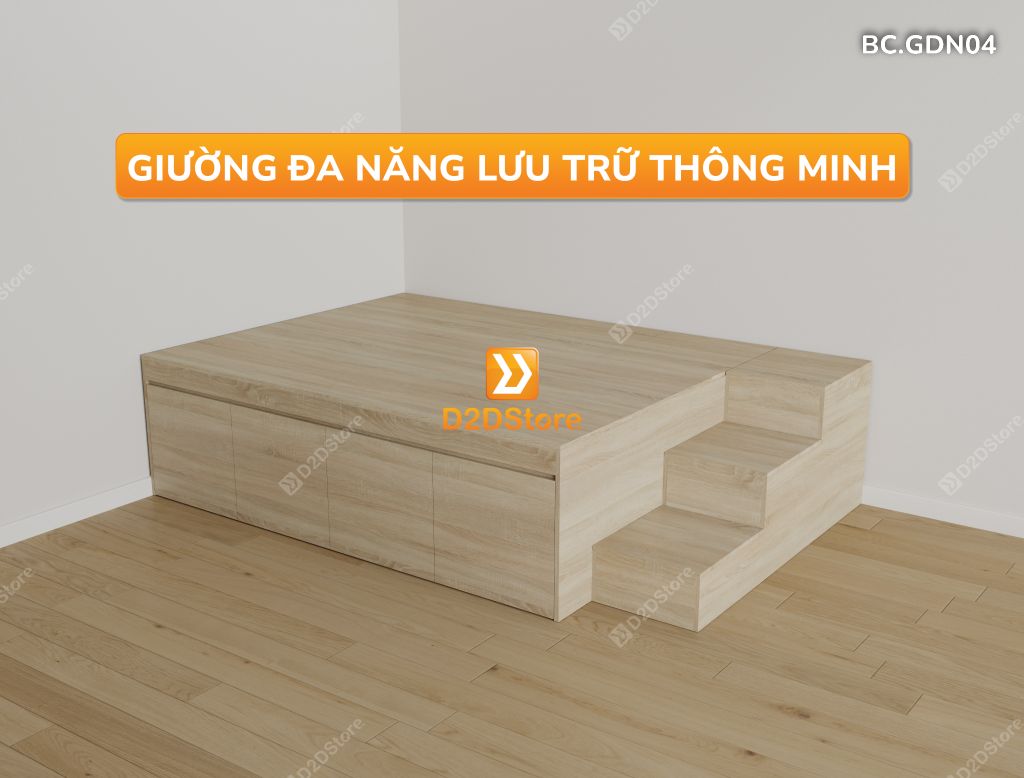 Giường thông minh kết hợp tủ kéo mã BC.GDN04