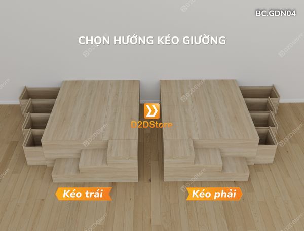 Giường thông minh kết hợp tủ kéo mã BC.GDN04