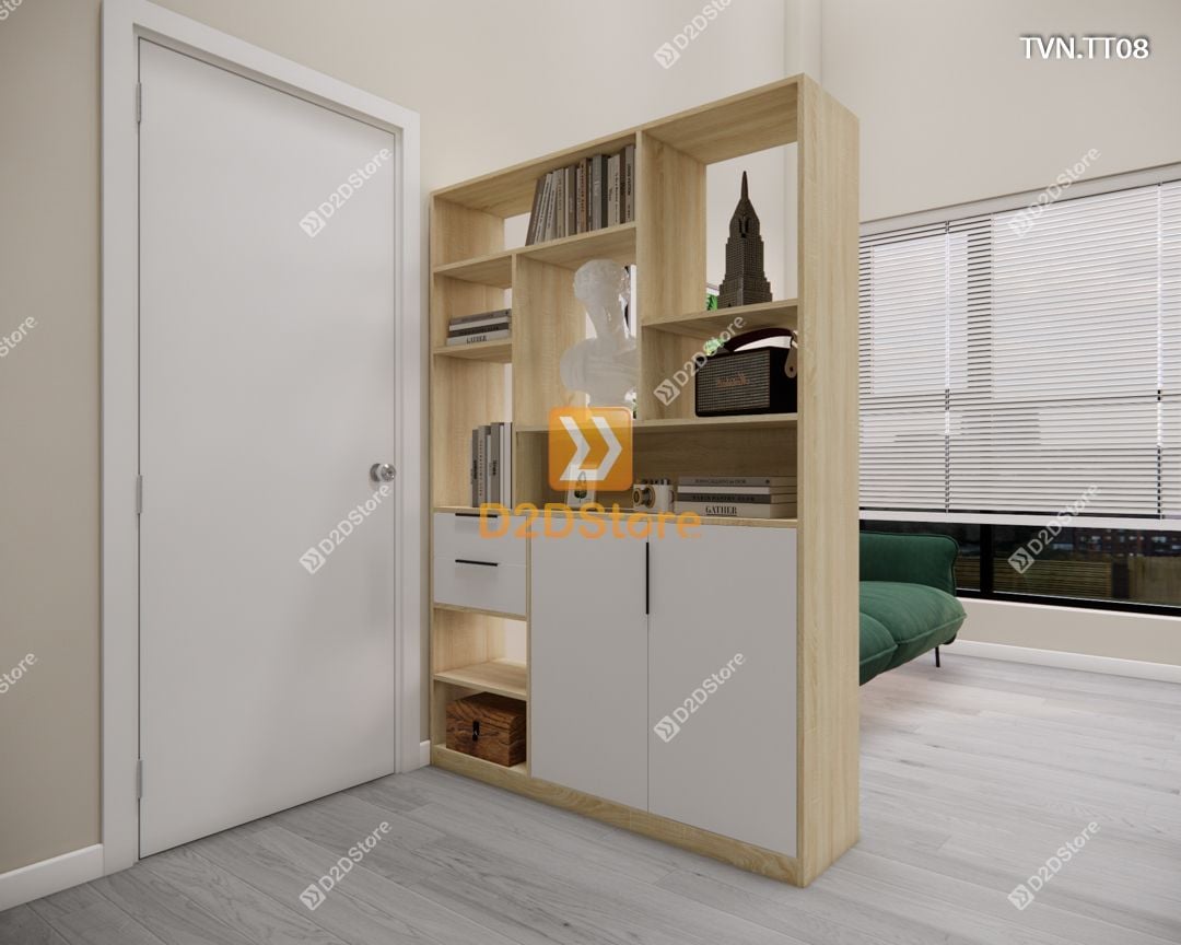  Kệ tủ vách ngăn trang trí TVN.TT08 