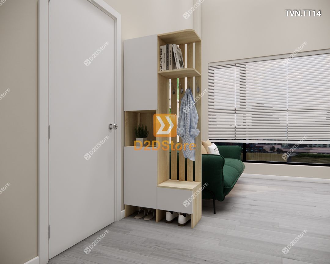  Kệ tủ vách ngăn trang trí TVN.TT14 