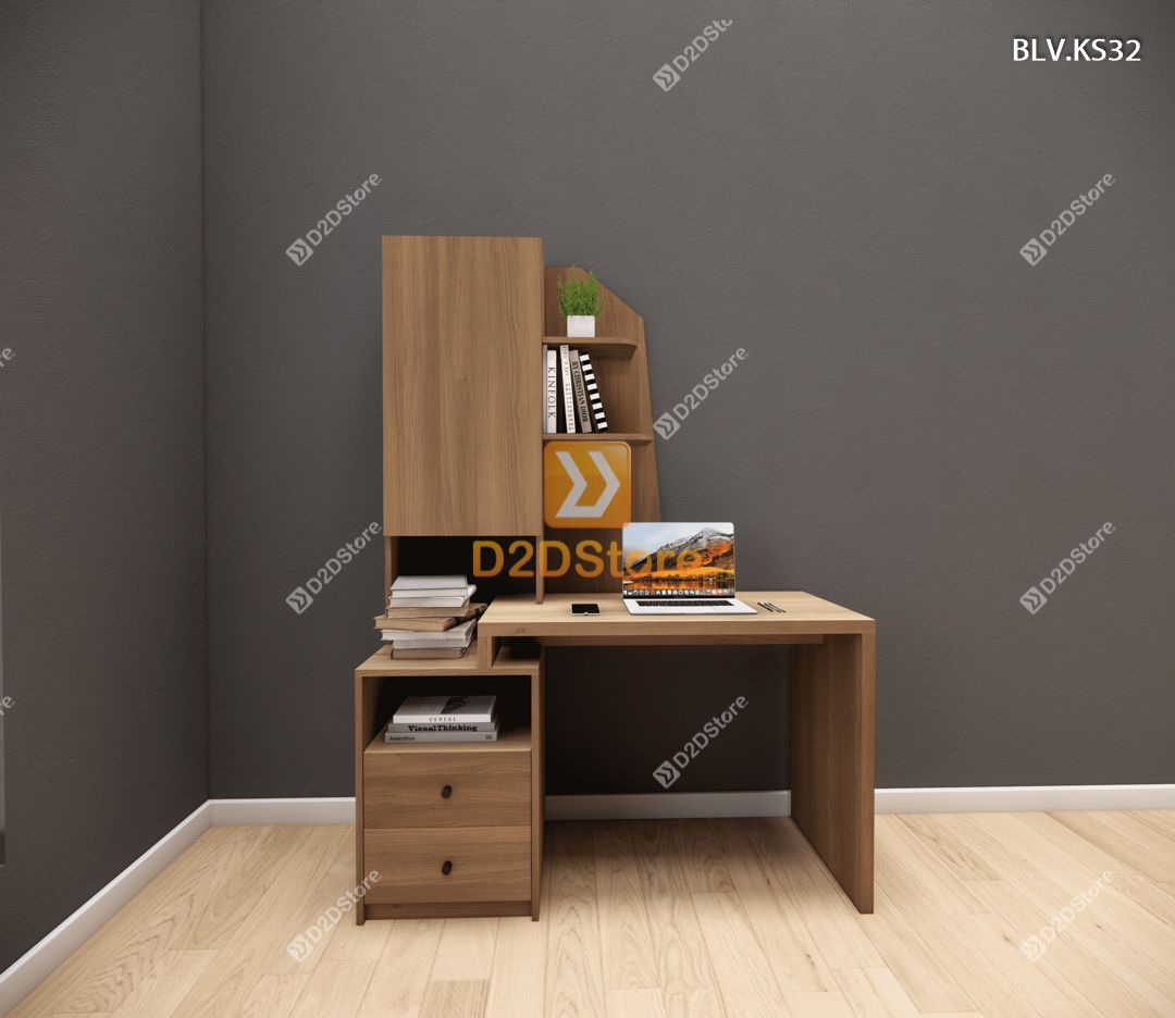  Bàn làm việc kết hợp kệ sách BLV.KS32 
