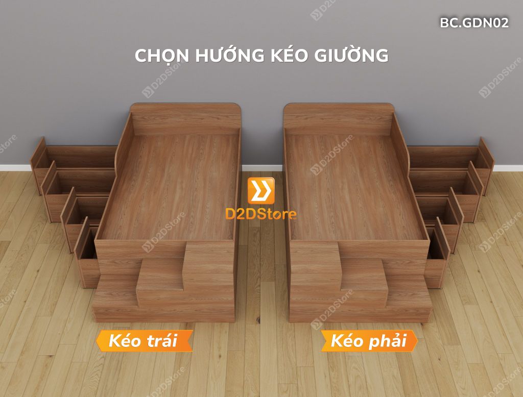 Giường thông minh kết hợp tủ kéo mã BC.GDN02