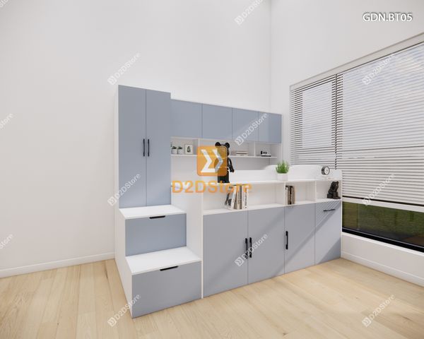 Giường ngủ kết hợp bàn học tủ áo GDN.BT05