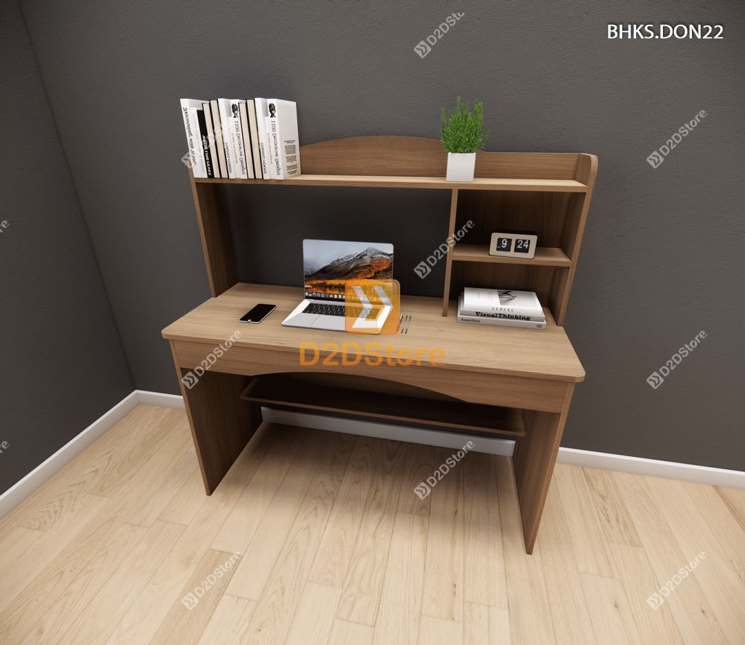  Bàn học đơn cho bé có kệ sách BHKS.DON22 