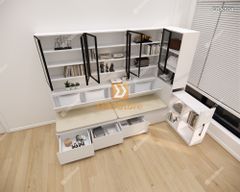 Ghế Bench kết hợp tủ kệ sách GB.KS04