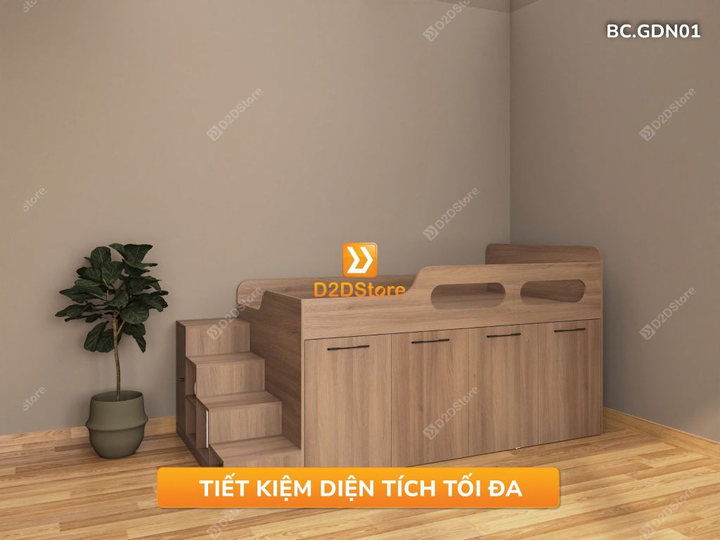 Giường đa năng kết hợp tủ kéo và bàn học mã BC.GDN01
