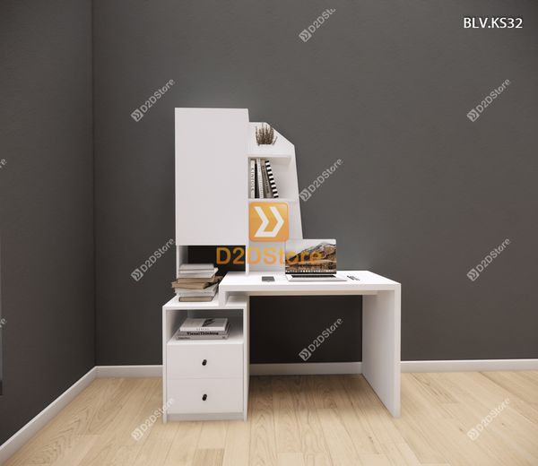 Bàn làm việc kết hợp kệ sách BLV.KS32