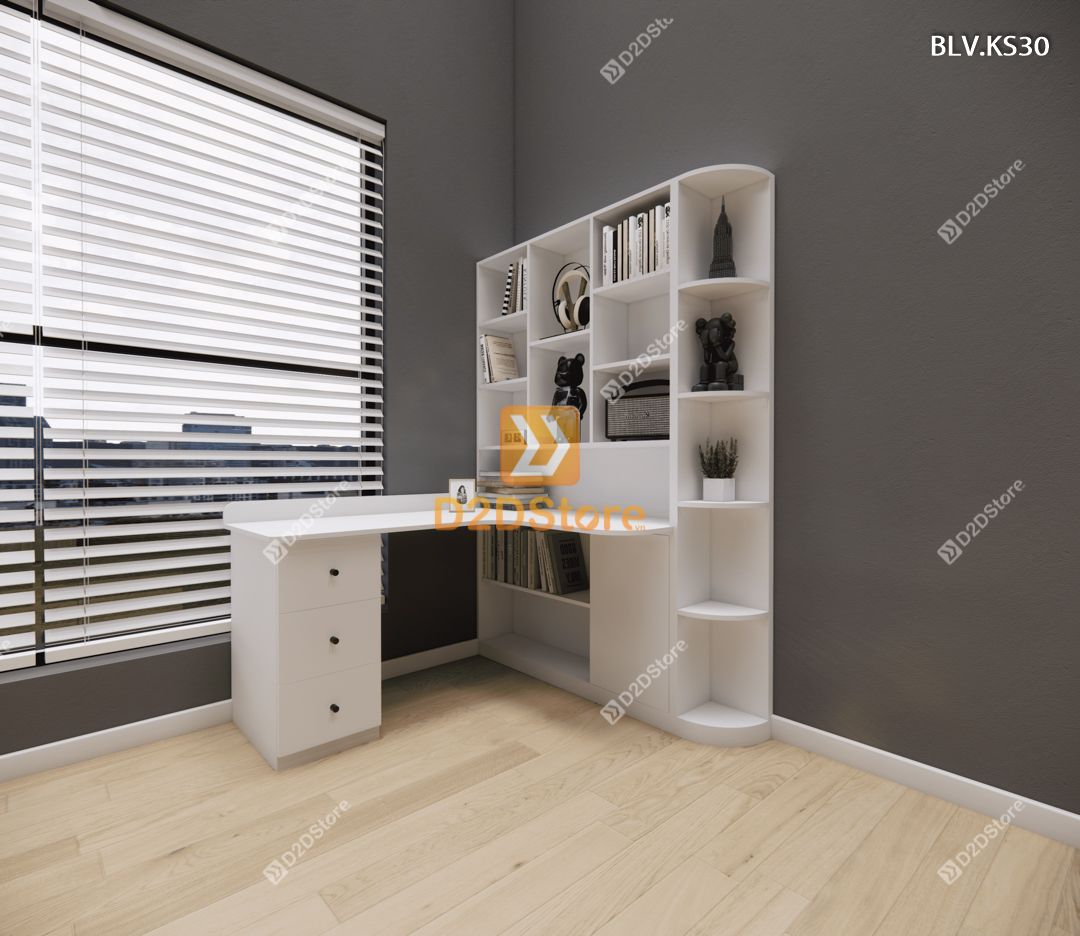  Bàn làm việc kết hợp kệ sách BLV.KS30 