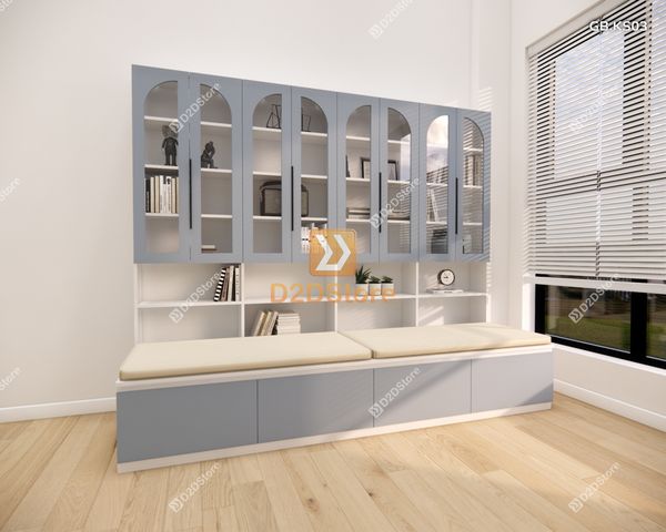 Ghế Bench kết hợp tủ kệ sách GB.KS03