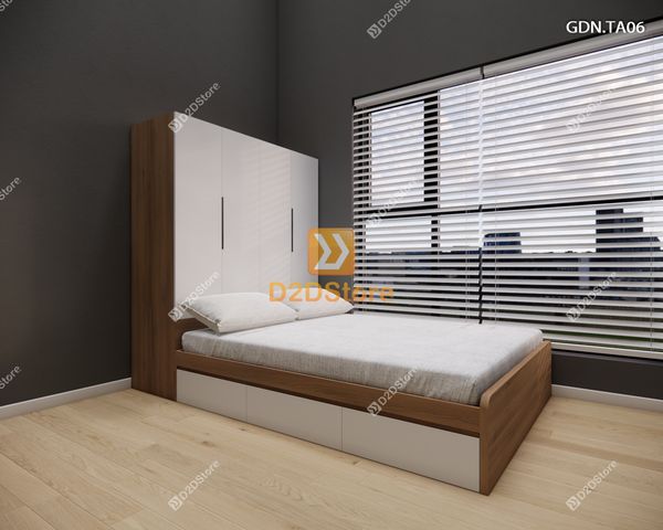 Giường ngủ kết hợp tủ áo GDN.TA06