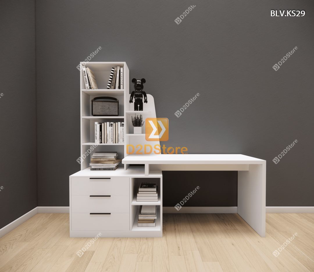  Bàn làm việc kết hợp kệ sách BLV.KS29 
