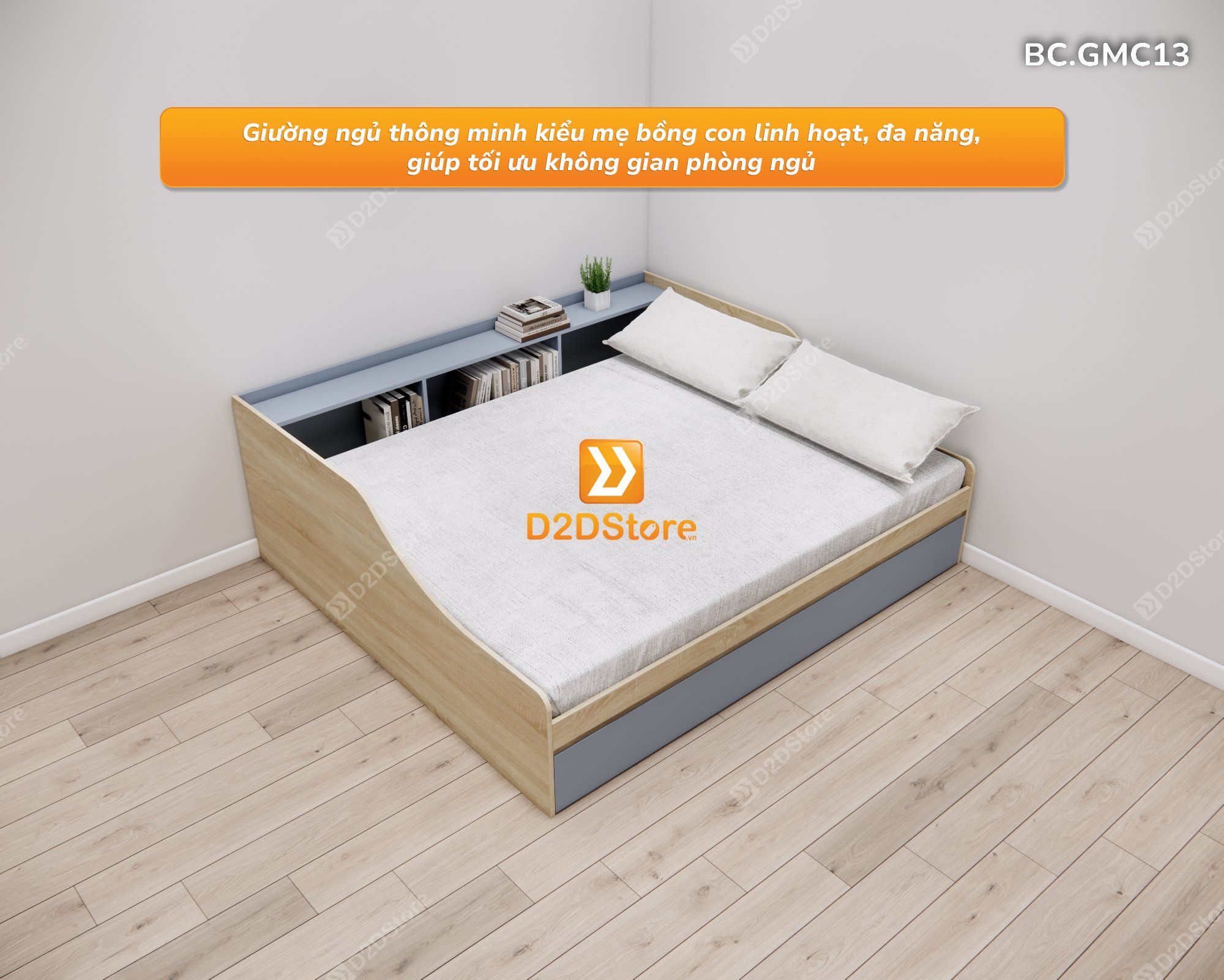  Giường mẹ bồng con thông minh nhiều kích thước mã BC.GMC13 