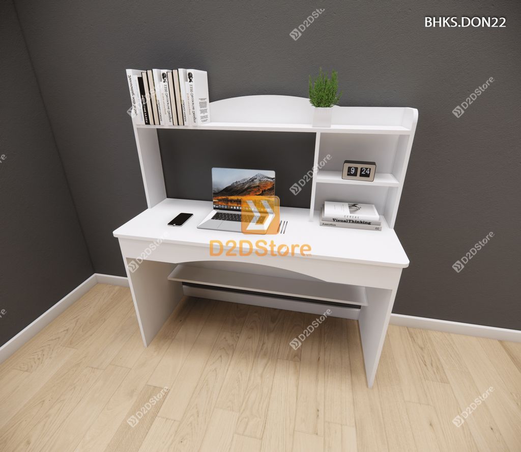 Bàn học đơn cho bé có kệ sách BHKS.DON22