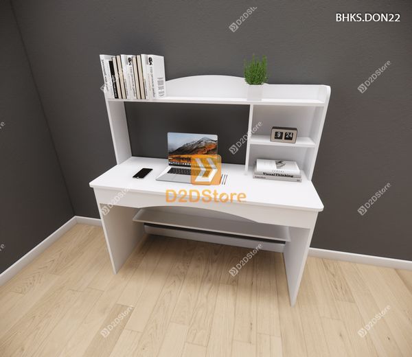 Bàn học đơn cho bé có kệ sách BHKS.DON22