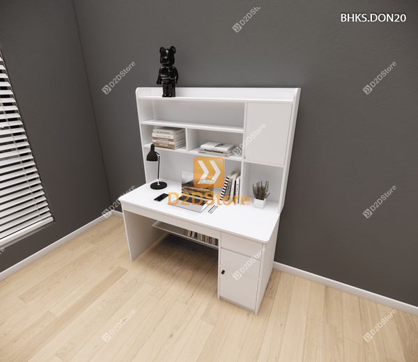 Bàn học đơn cho bé có kệ sách BHKS.DON20