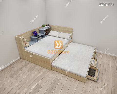 Giường kéo 2 tầng mẹ bồng con GDN.MC01